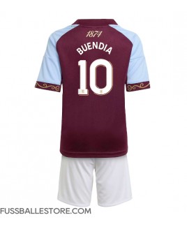 Günstige Aston Villa Emiliano Buendia #10 Heimtrikotsatz Kinder 2025-26 Kurzarm (+ Kurze Hosen)